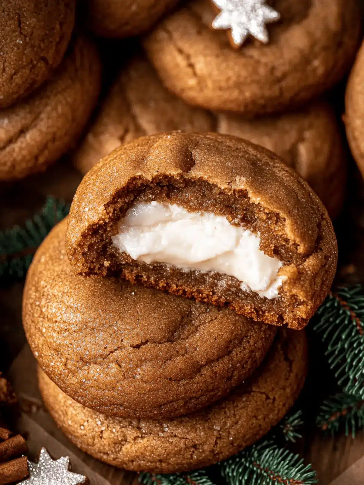 Gingerbread Cheesecake Cookies