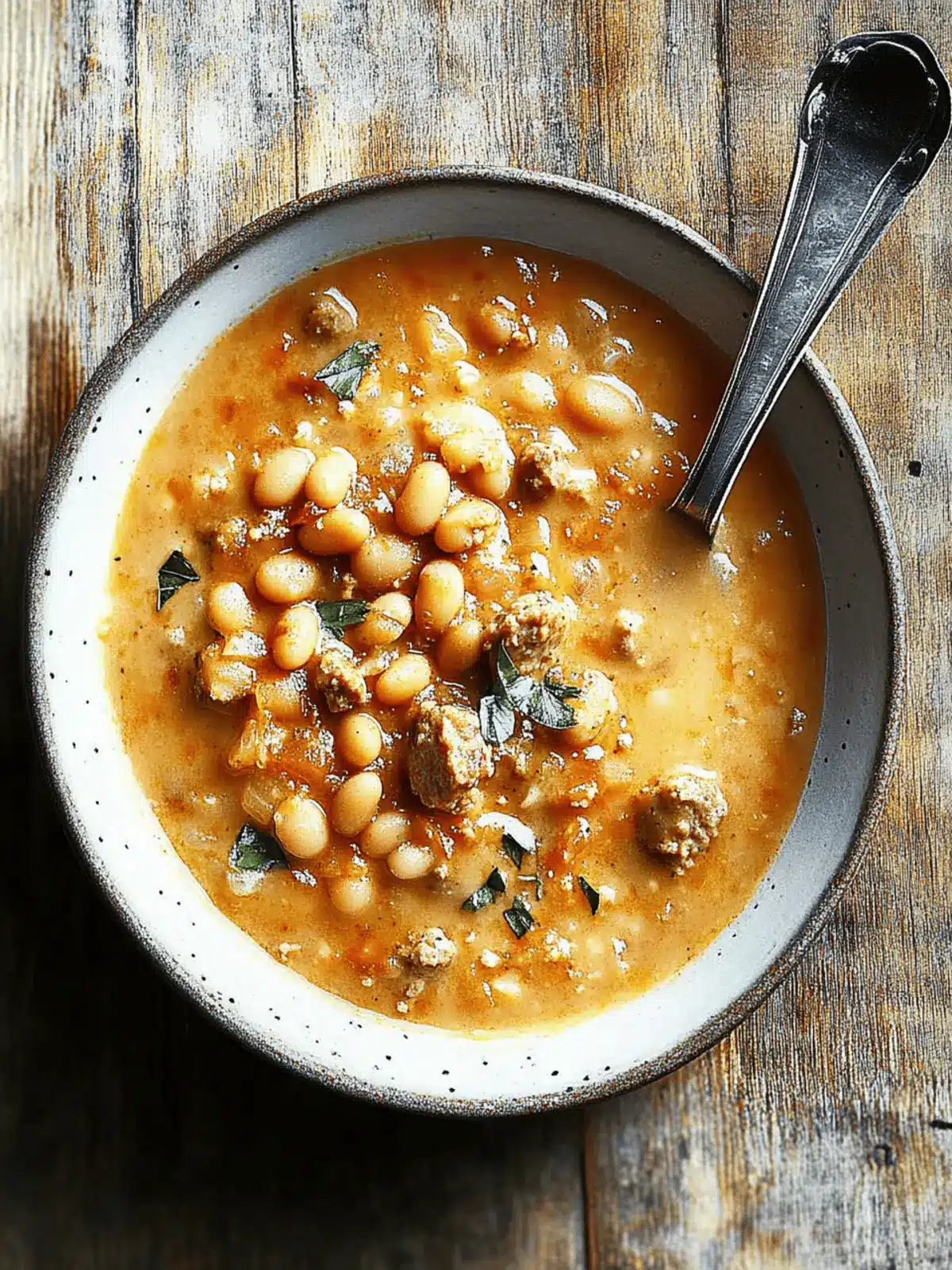 Creamy Bean Soup with Sausage