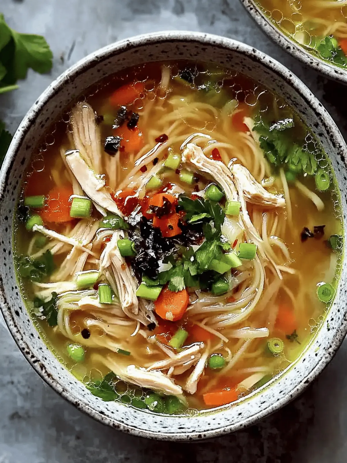 Aromatic Ginger Garlic Chicken Noodle Soup