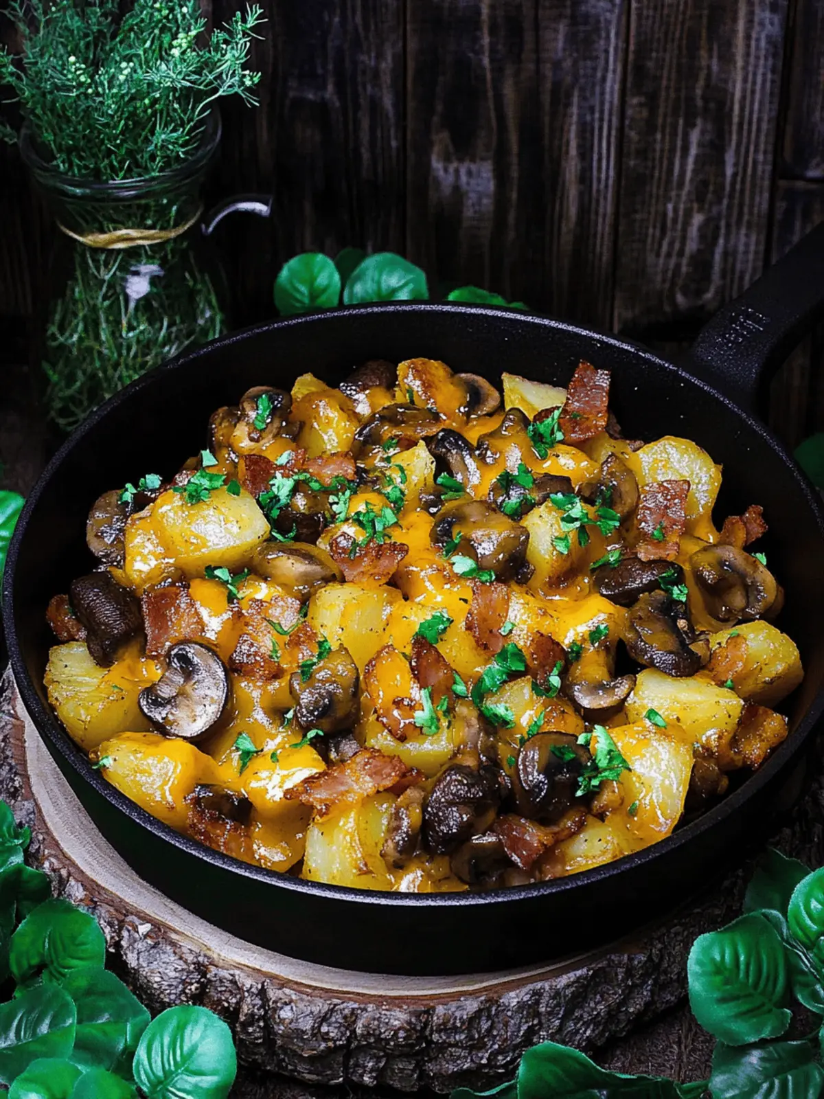 Bacon Mushroom Breakfast Potatoes