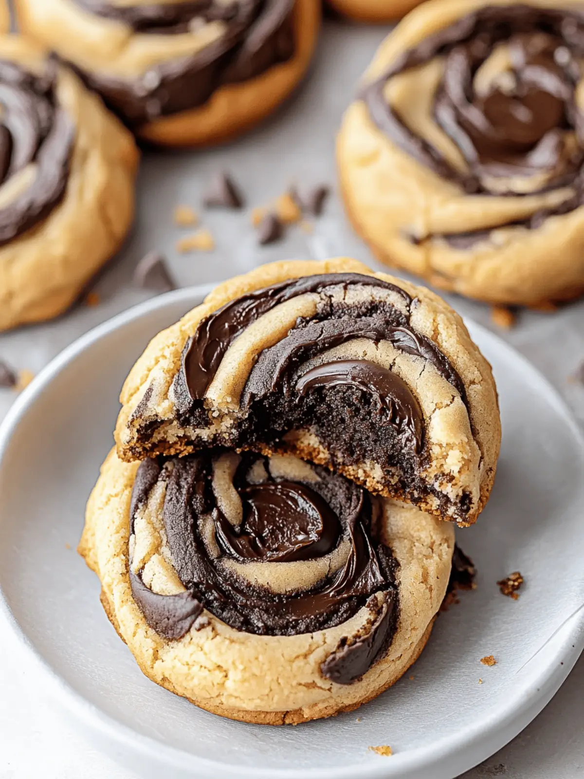 Peanut Butter Brownie Swirl Cookies