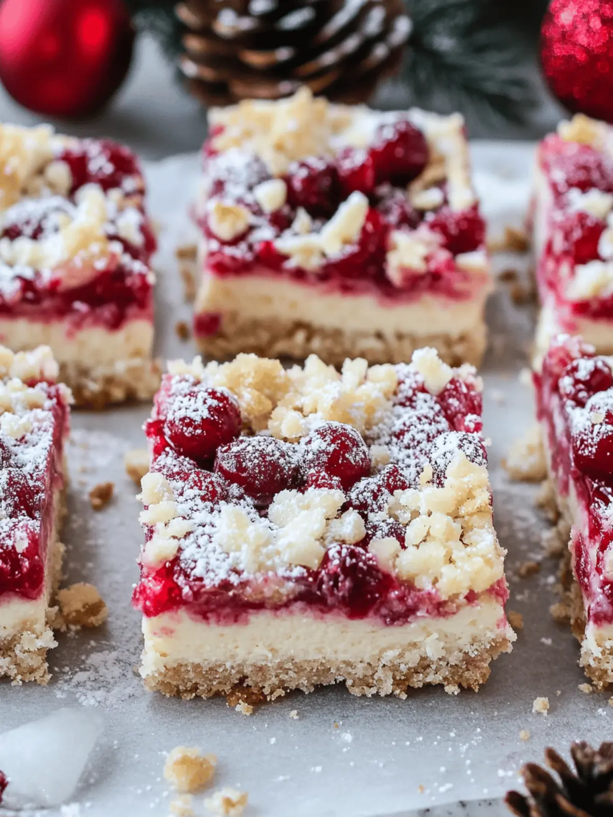 Christmas Cheesecake Bars