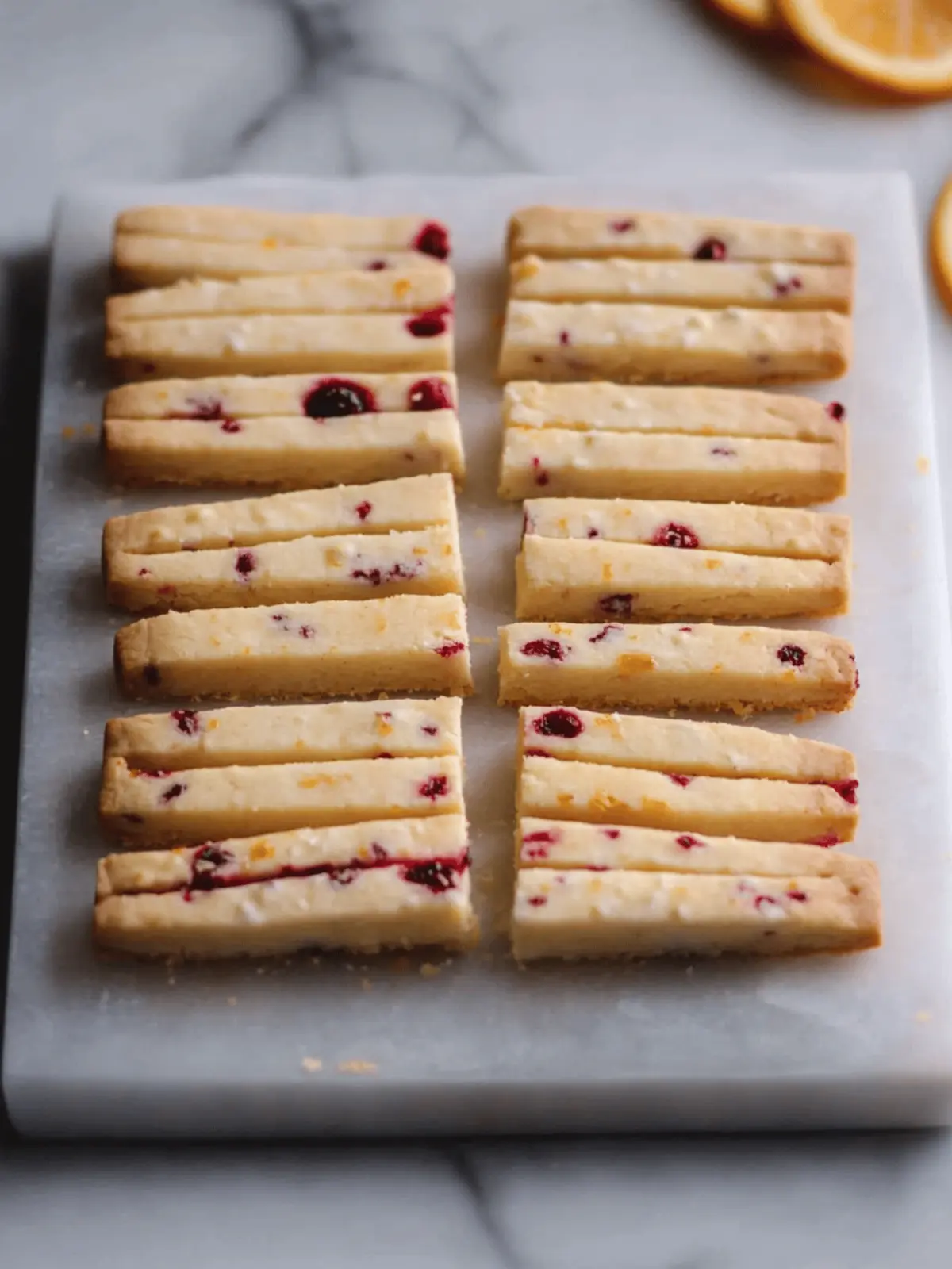 Orange Cranberry Shortbread Cookies