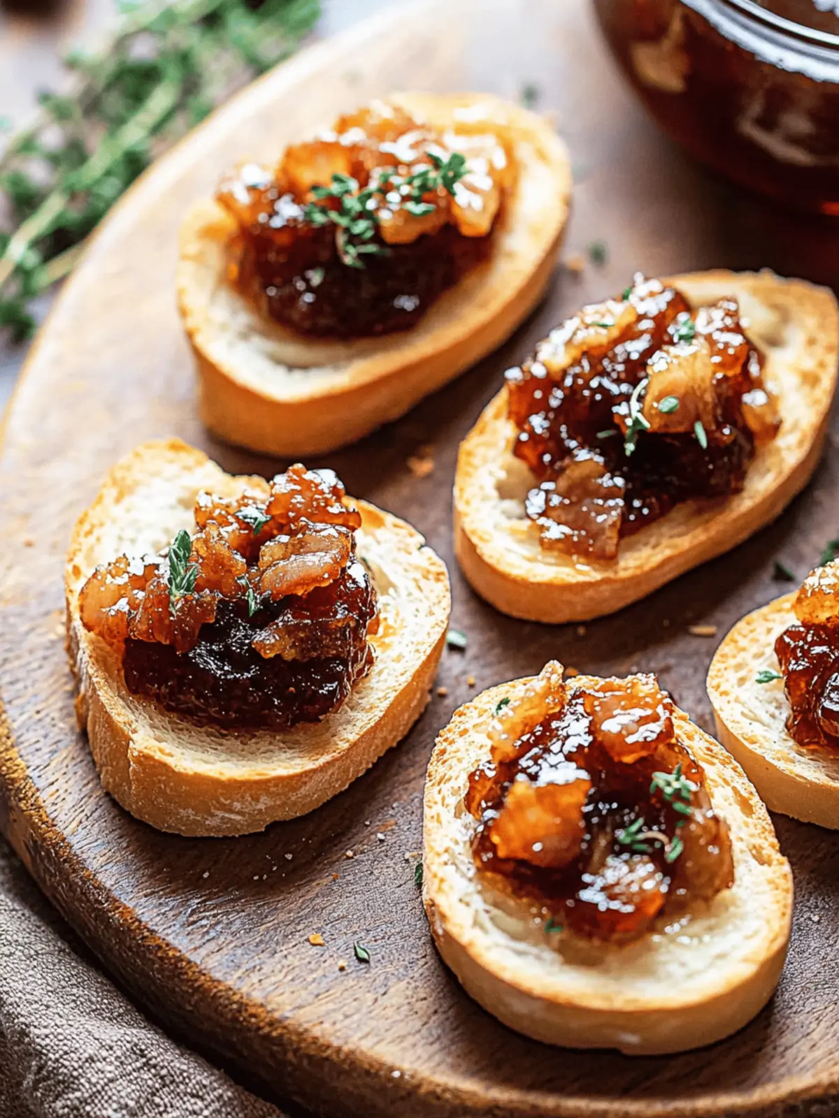 Bourbon Bacon Jam Crostini