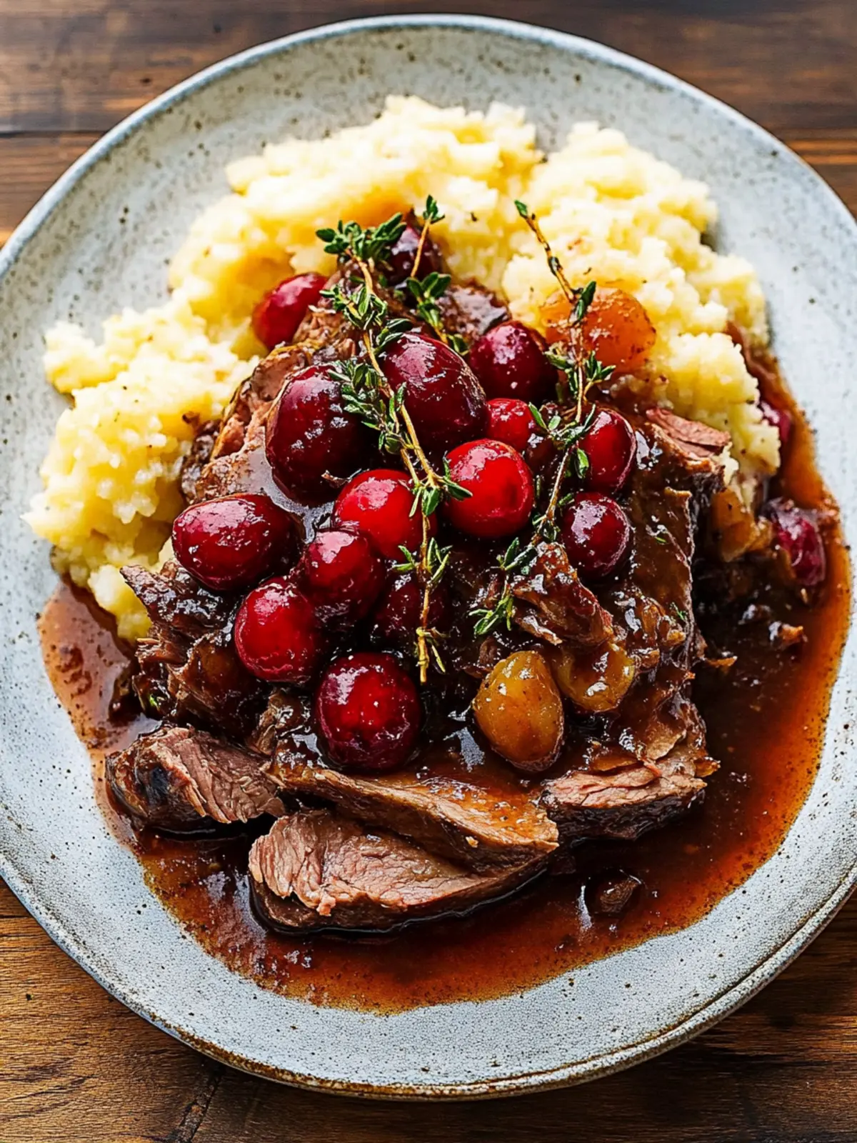 Cranberry Balsamic Roast Beef