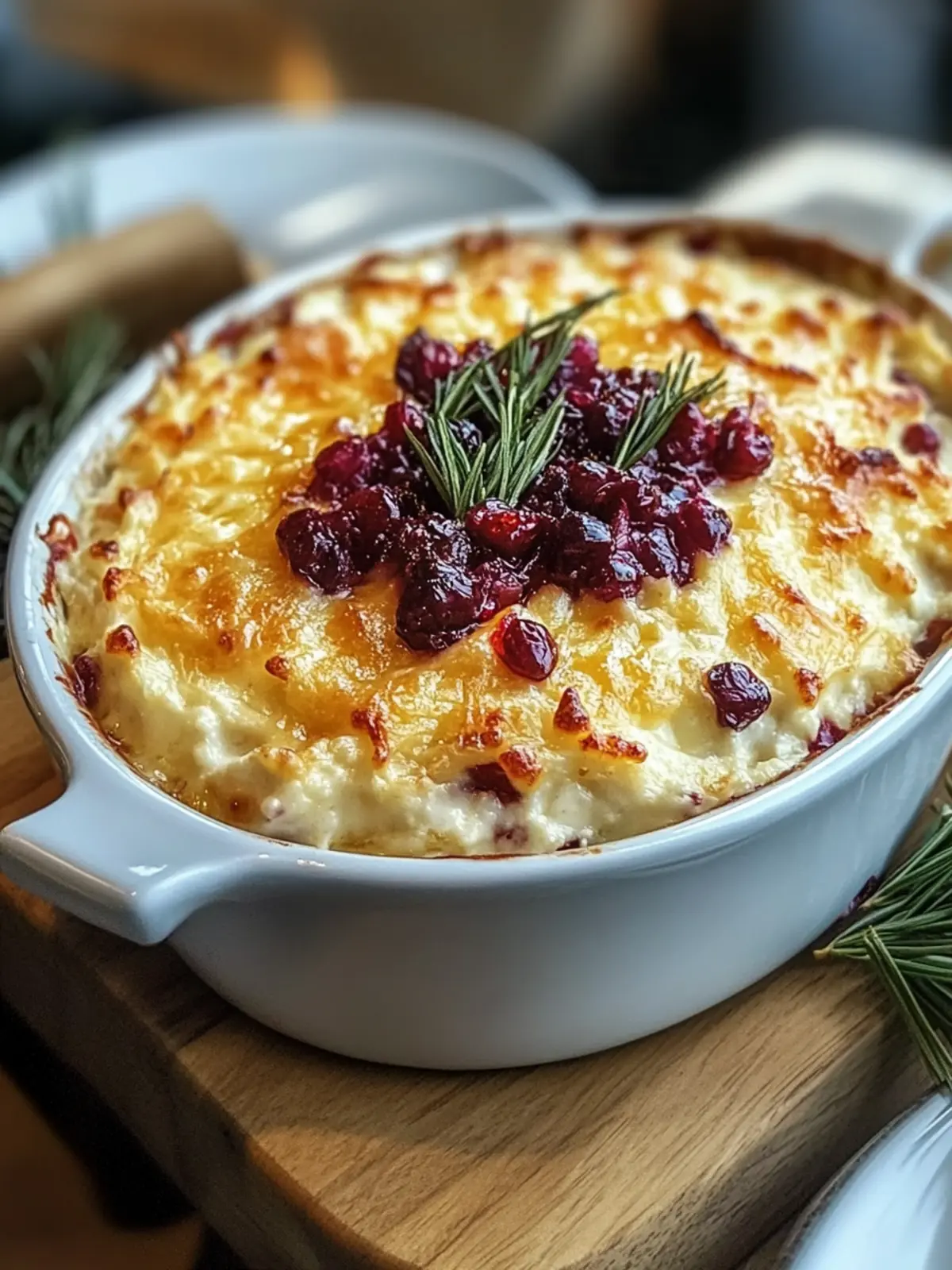 Warm Cranberry-White Cheddar Holiday Dip