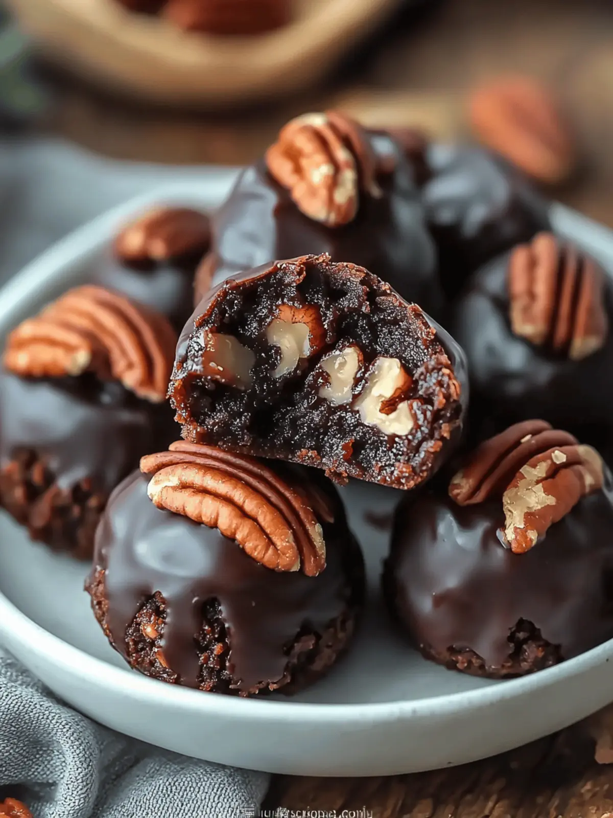 Pecan Pie Brownie Bombs