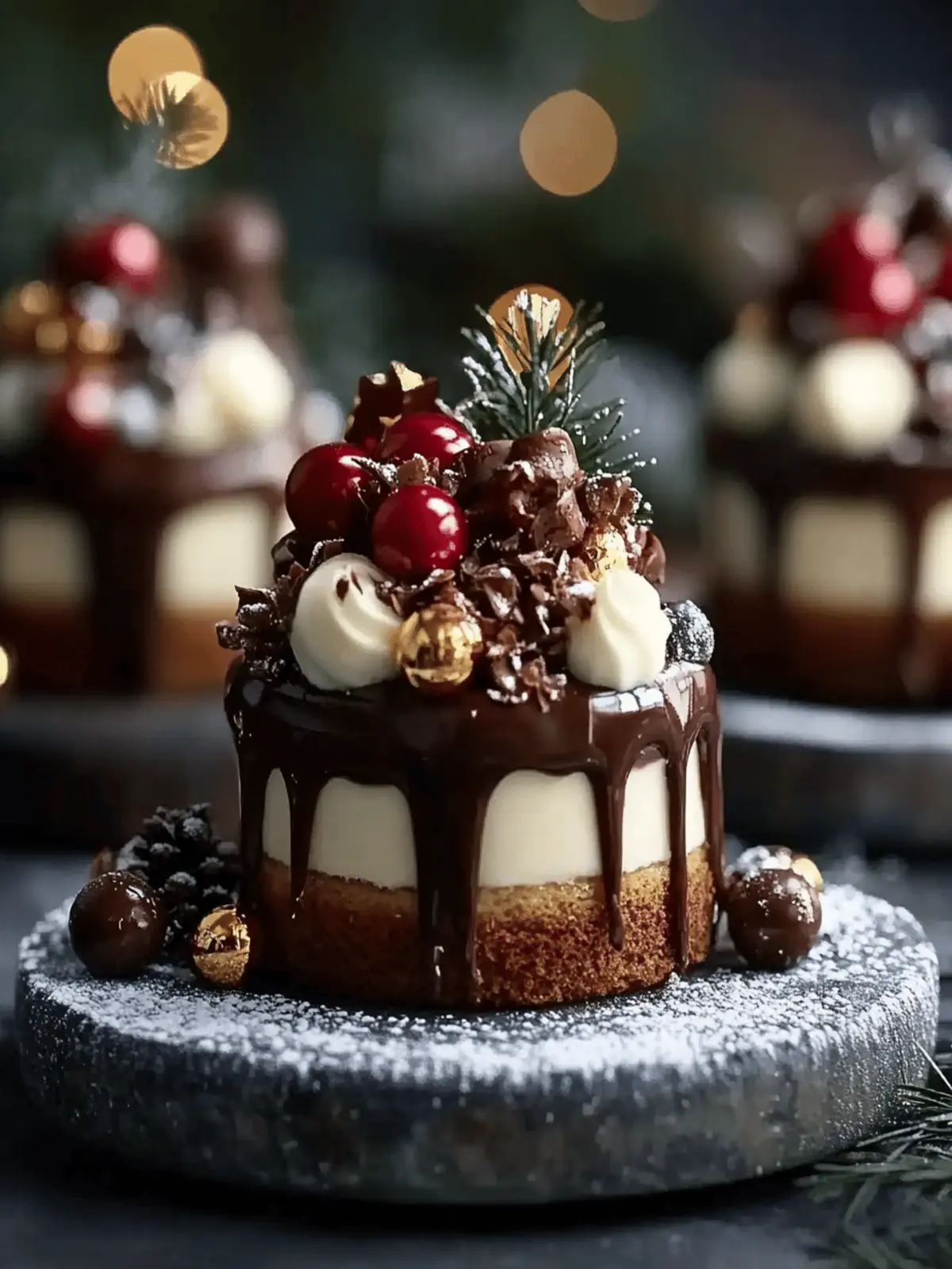 Chocolate Ganache & Festive Toppings