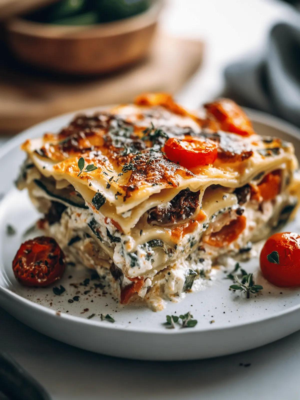 Loaded Veggie White Lasagna