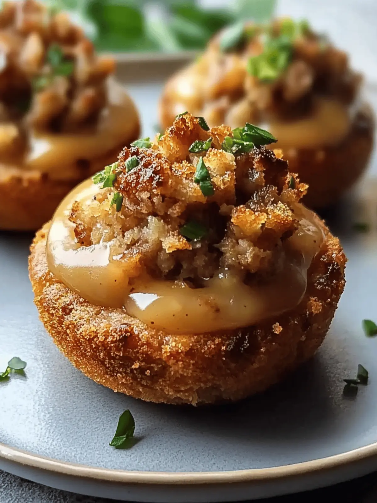 Gravy-Stuffed Stuffing Muffins