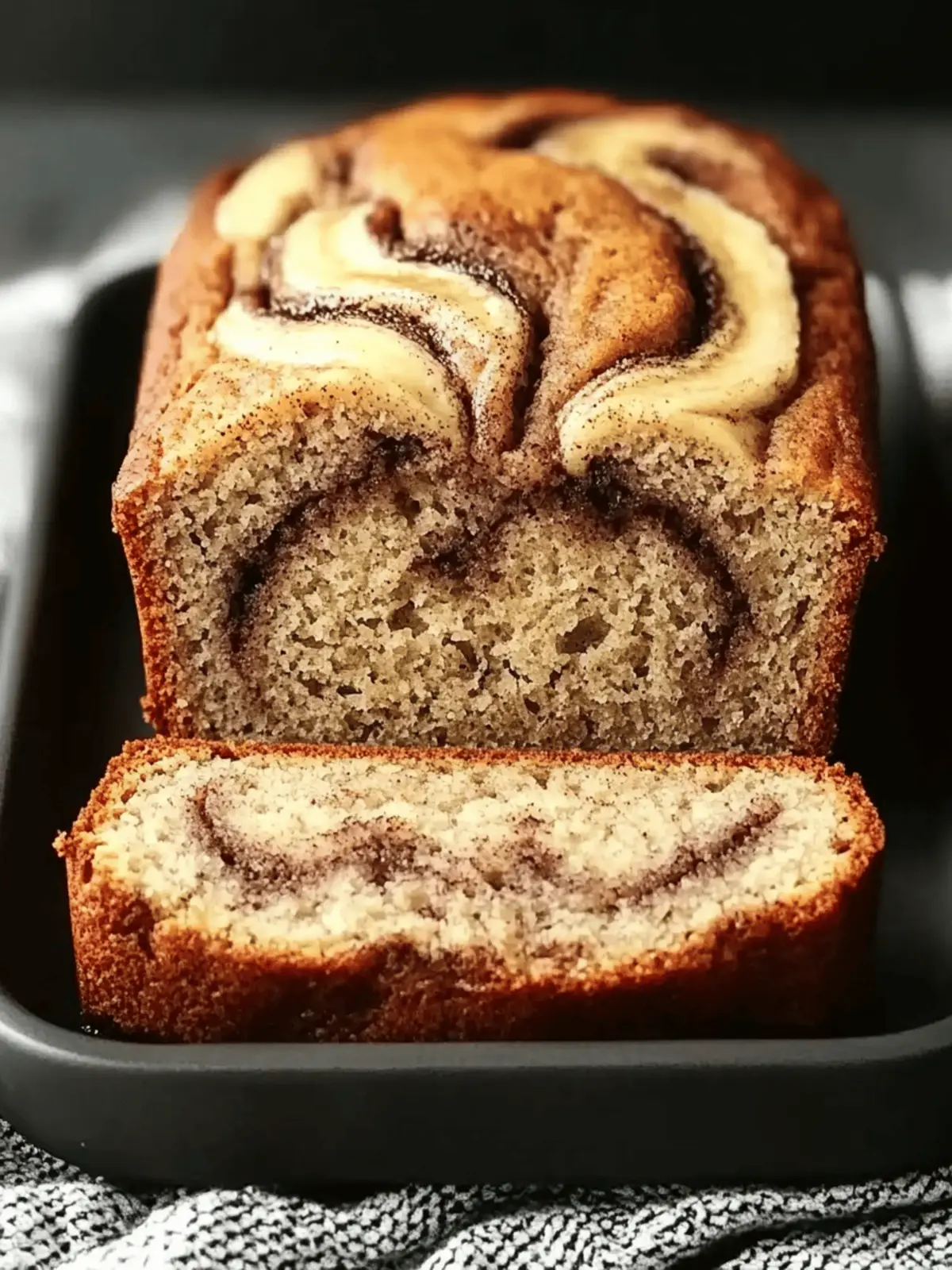 HOMEMADE Cinnamon Swirl Banana Bread