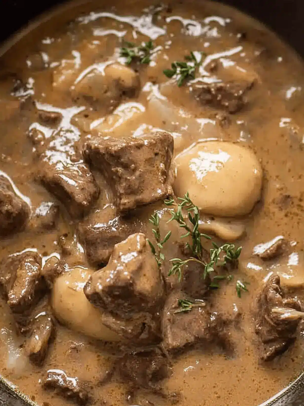 Slow Cooker Beef Stroganoff Stew