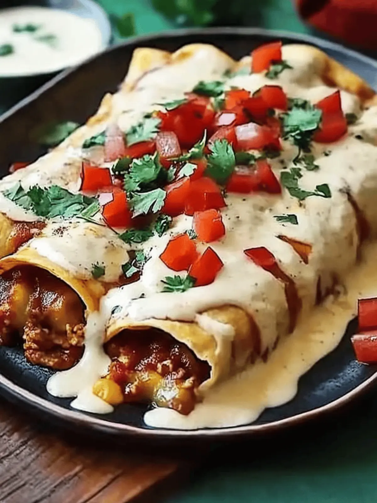 Jalapeño Popper Cheesy Chicken Enchiladas