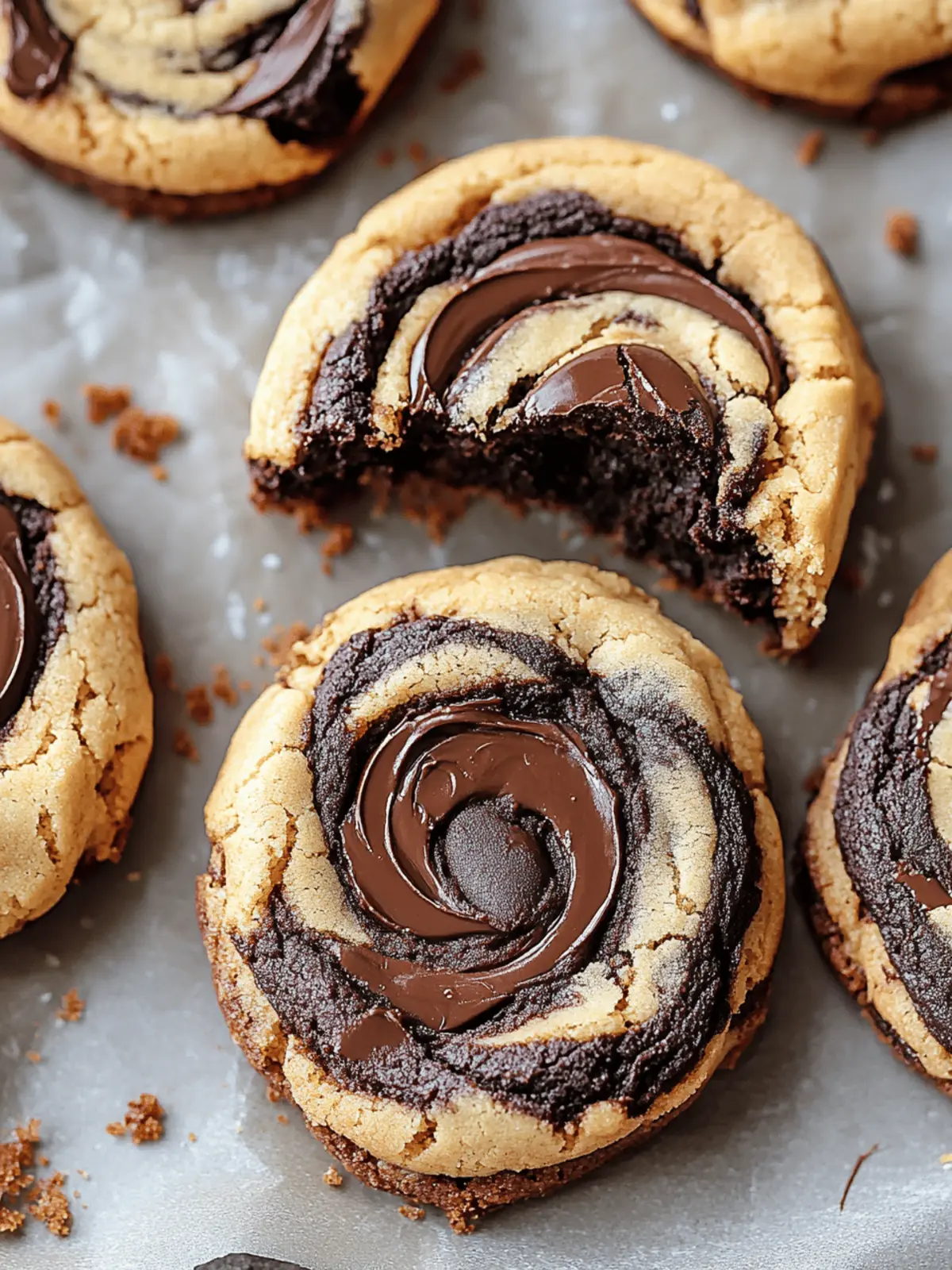 Peanut Butter Brownie Swirl Cookies