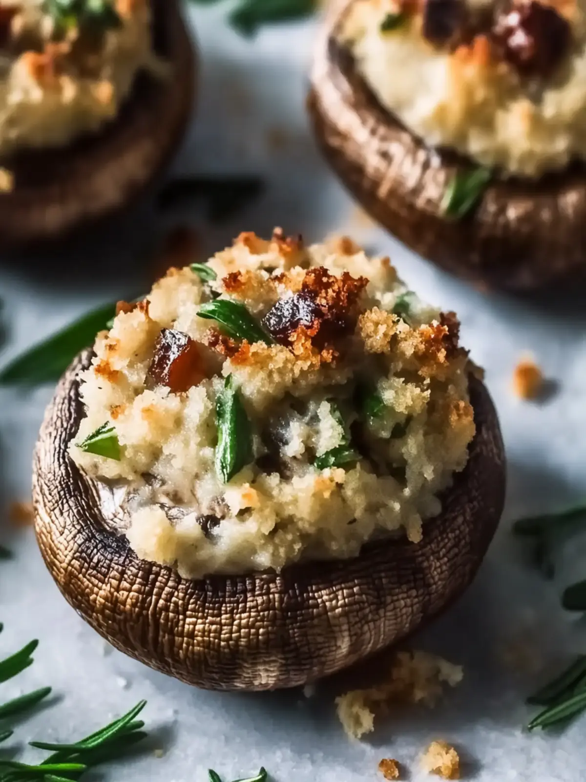 Christmas Stuffed Mushrooms