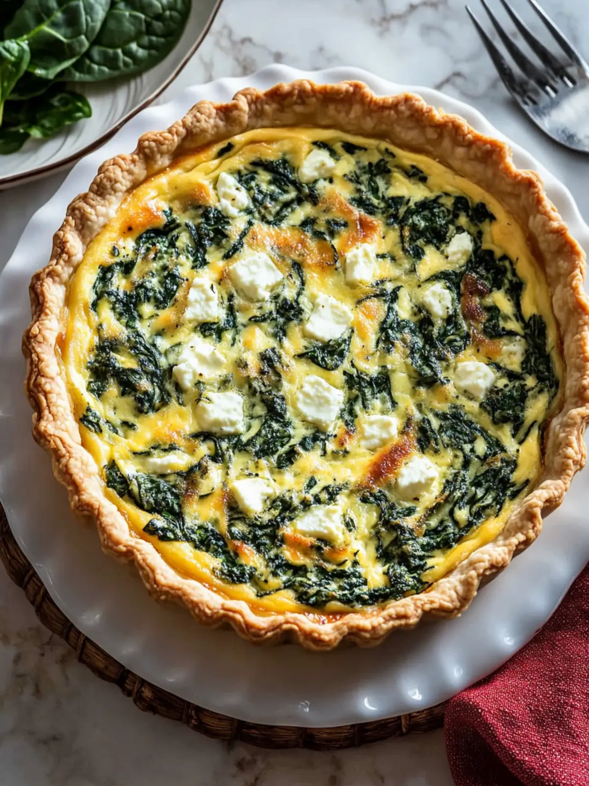 Spinach Feta Quiche