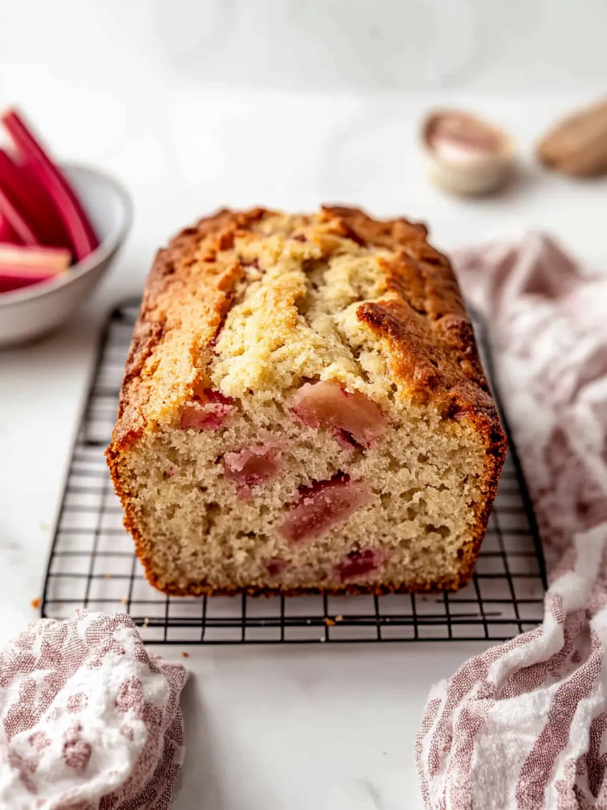 Sweet Rhubarb Bread