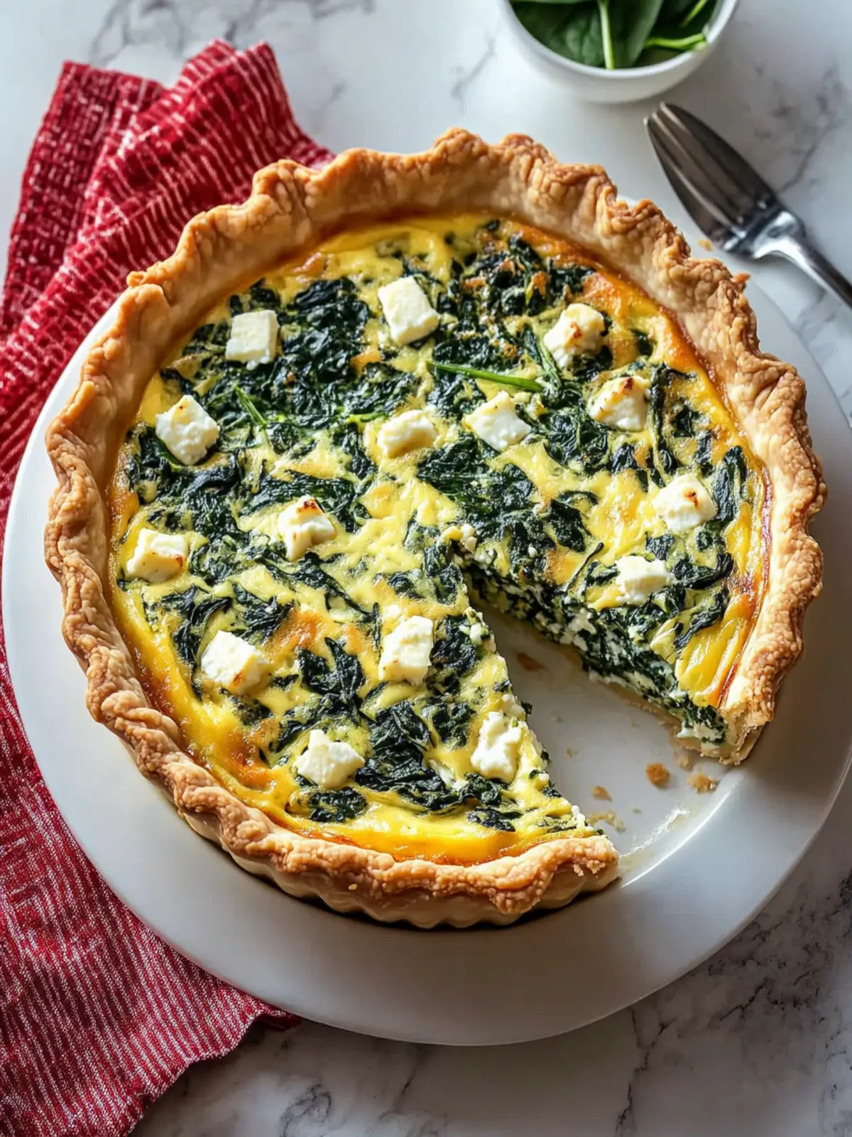 Spinach Feta Quiche