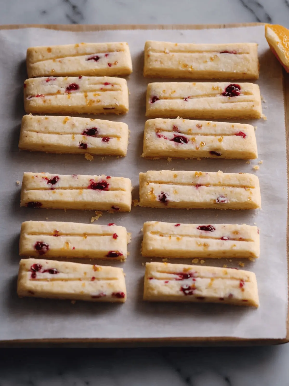 Orange Cranberry Shortbread Cookies