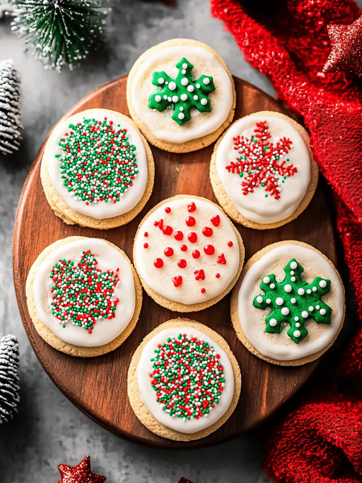 Stacked Christmas Sprinkle Cookies