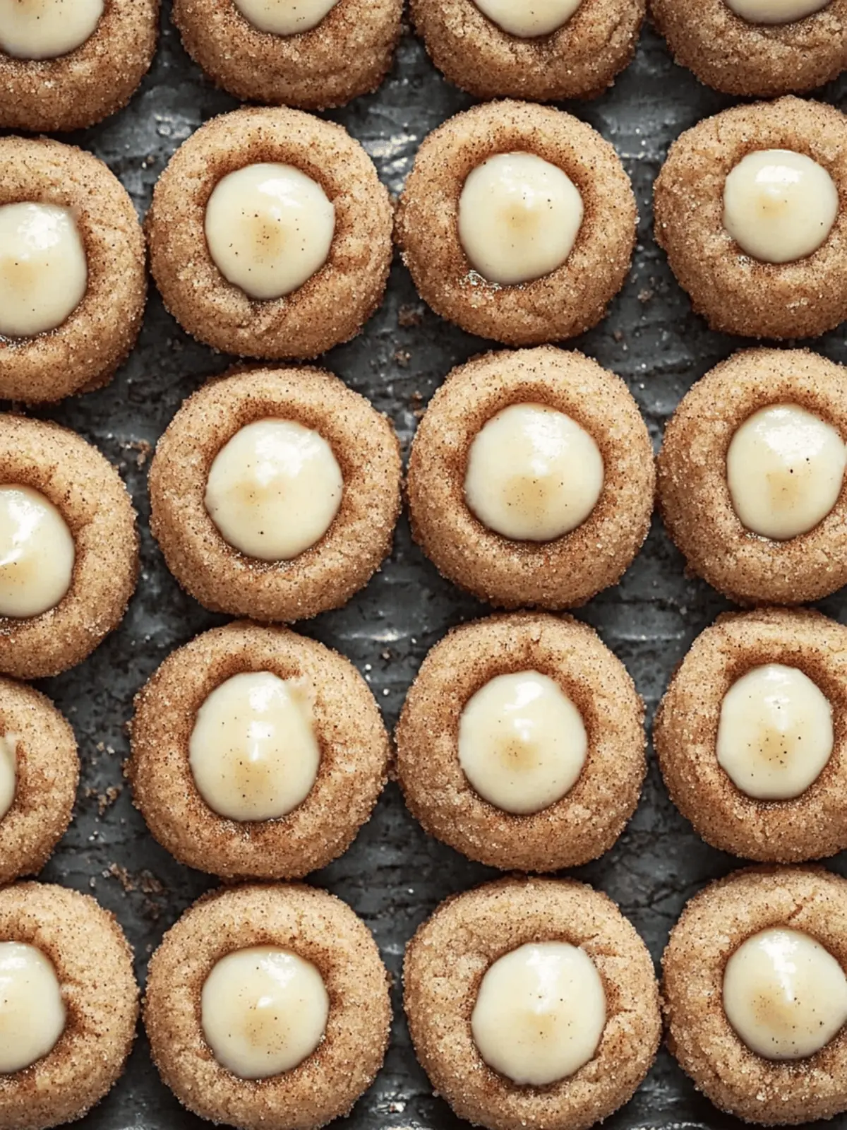 Eggnog Snickerdoodle Thumbprint Cookies