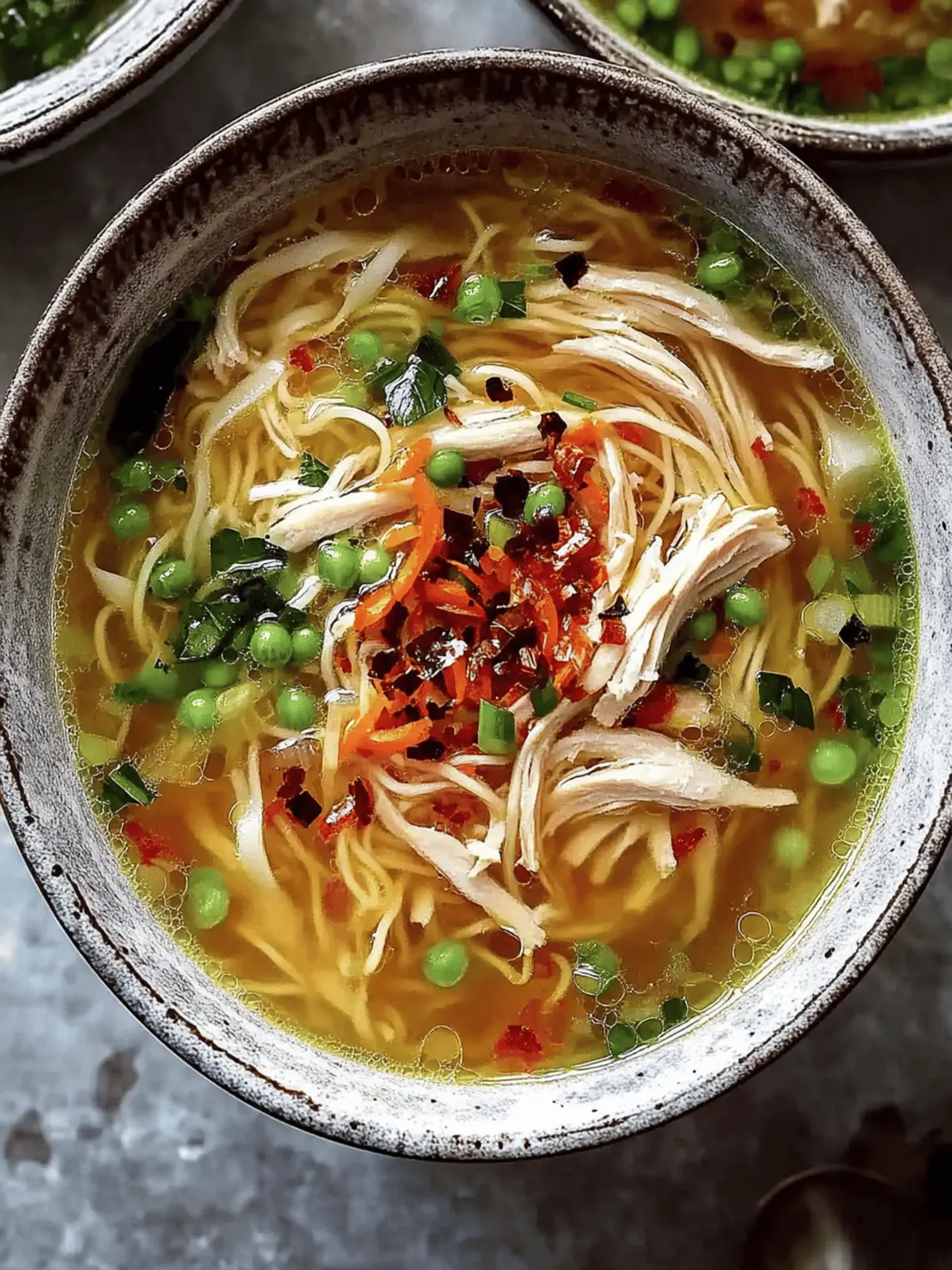 Aromatic Ginger Garlic Chicken Noodle Soup