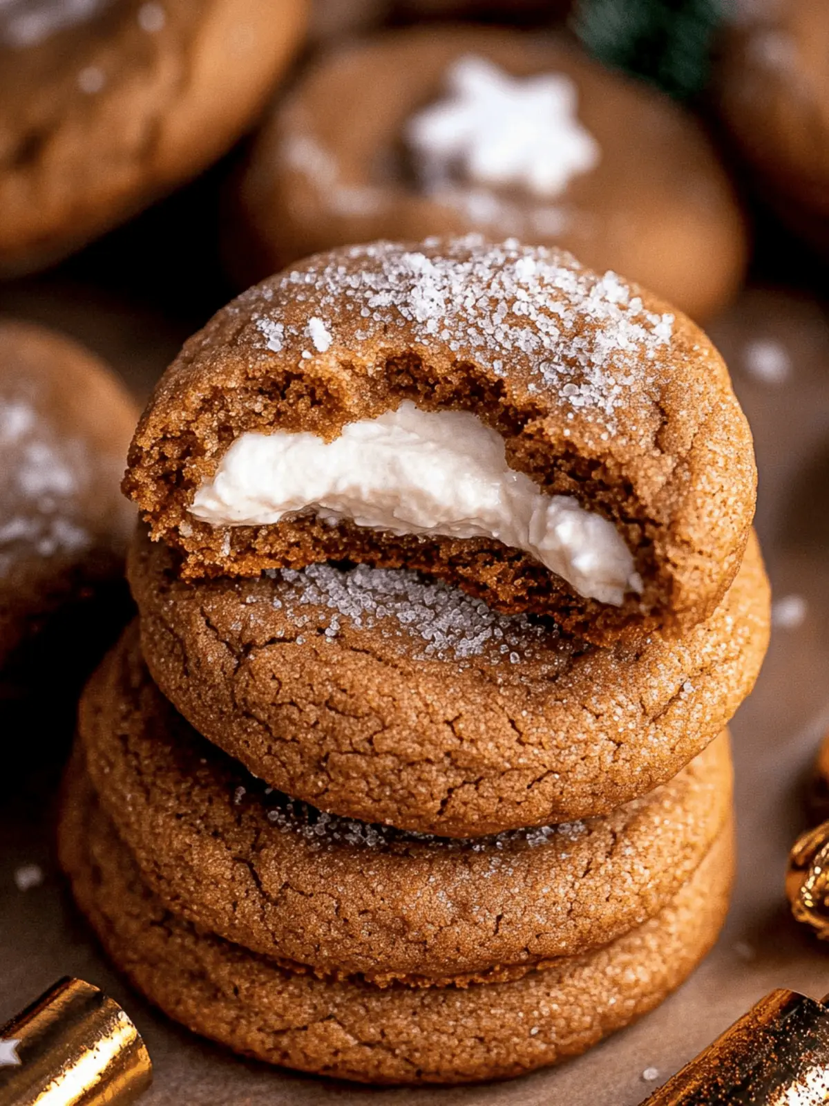 Gingerbread Cheesecake Cookies