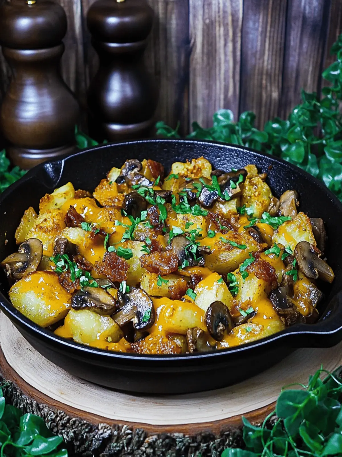 Bacon Mushroom Breakfast Potatoes