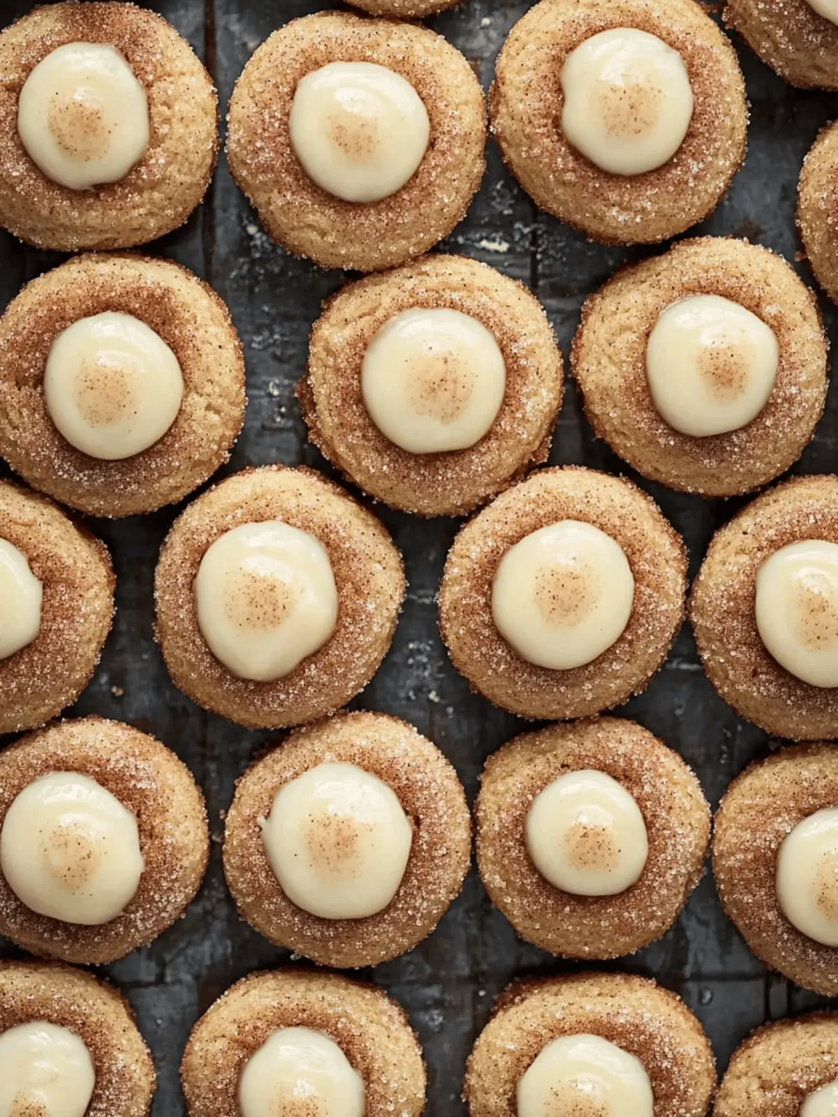 Eggnog Snickerdoodle Thumbprint Cookies