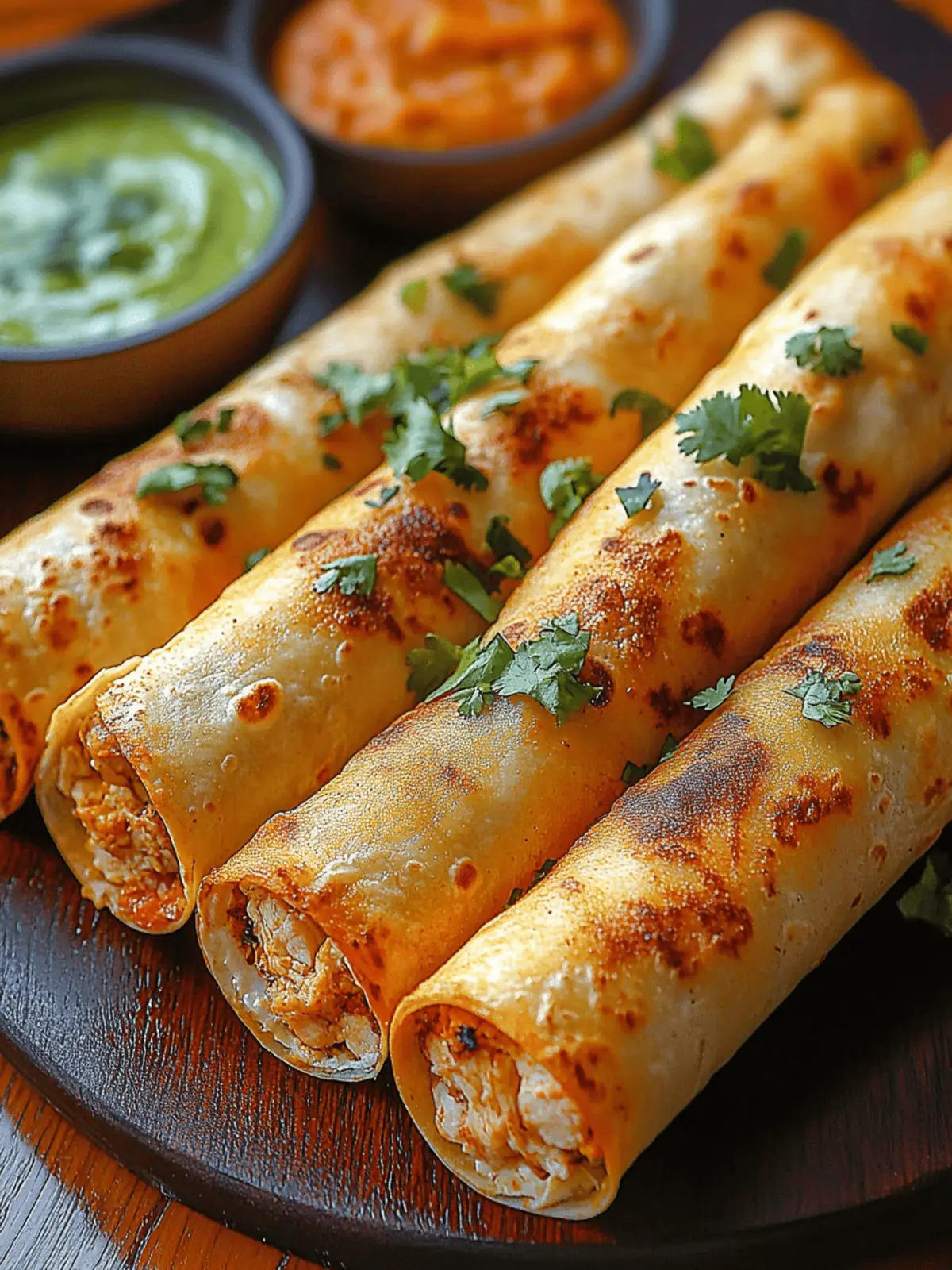 Crunchy Oven-Baked Chicken Taquitos