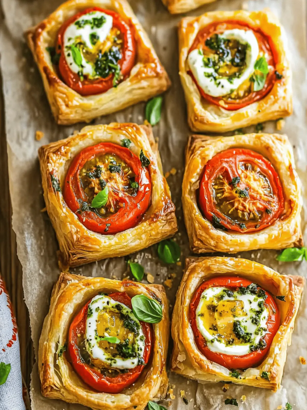 Tomato Tartlets with Puff Pastry