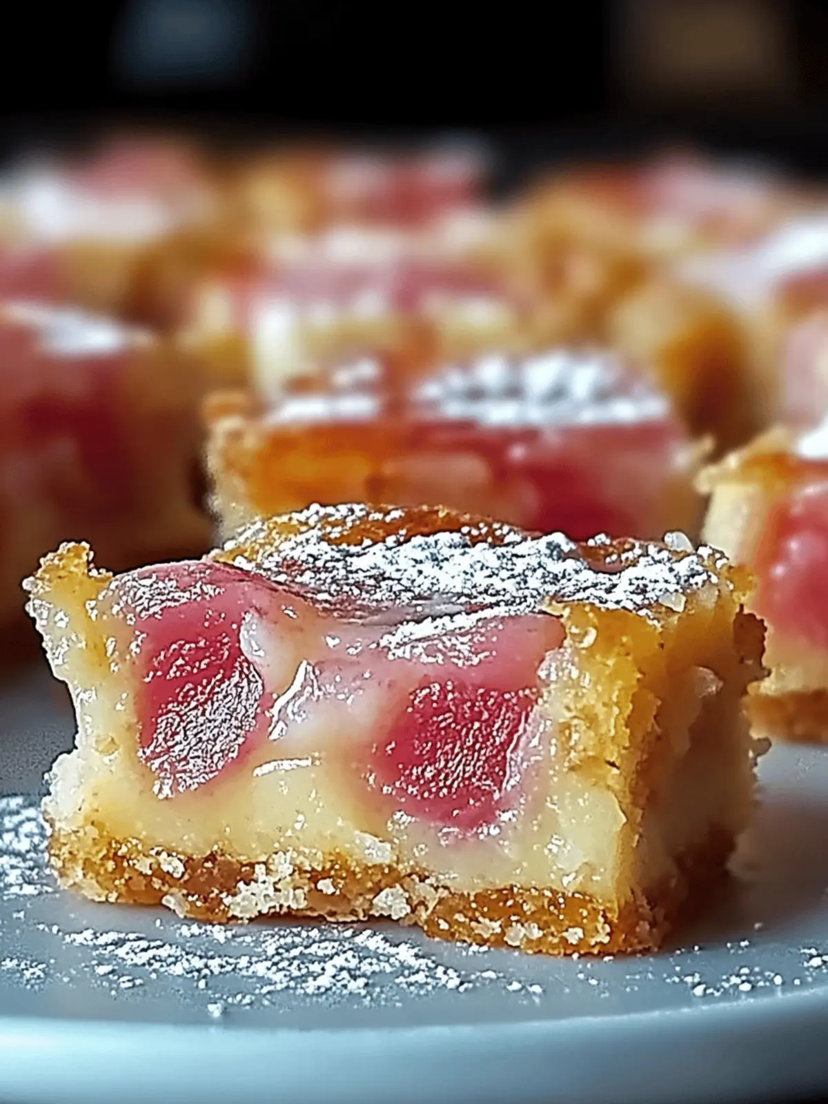 Rhubarb Custard Bars