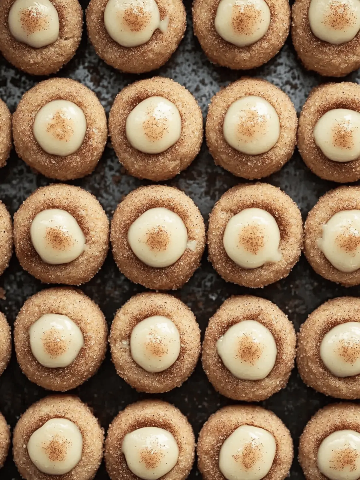 Eggnog Snickerdoodle Thumbprint Cookies