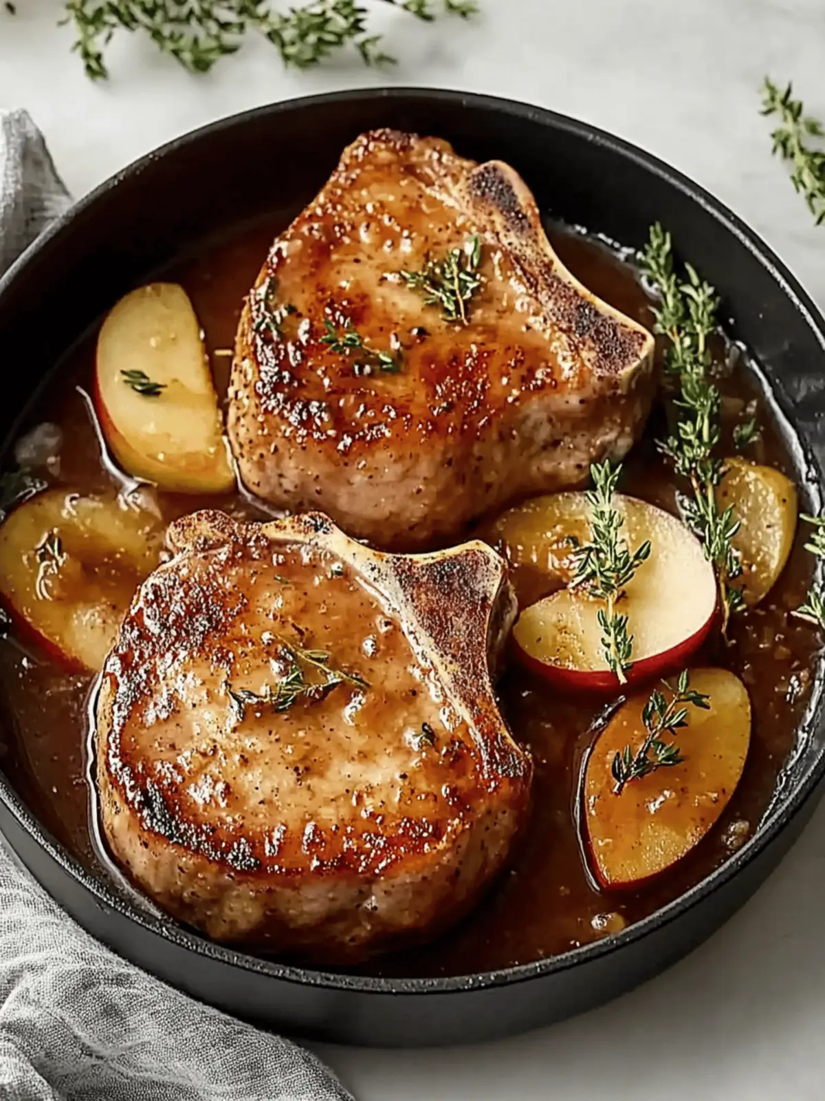 Juicy Apple Butter Pork Chops