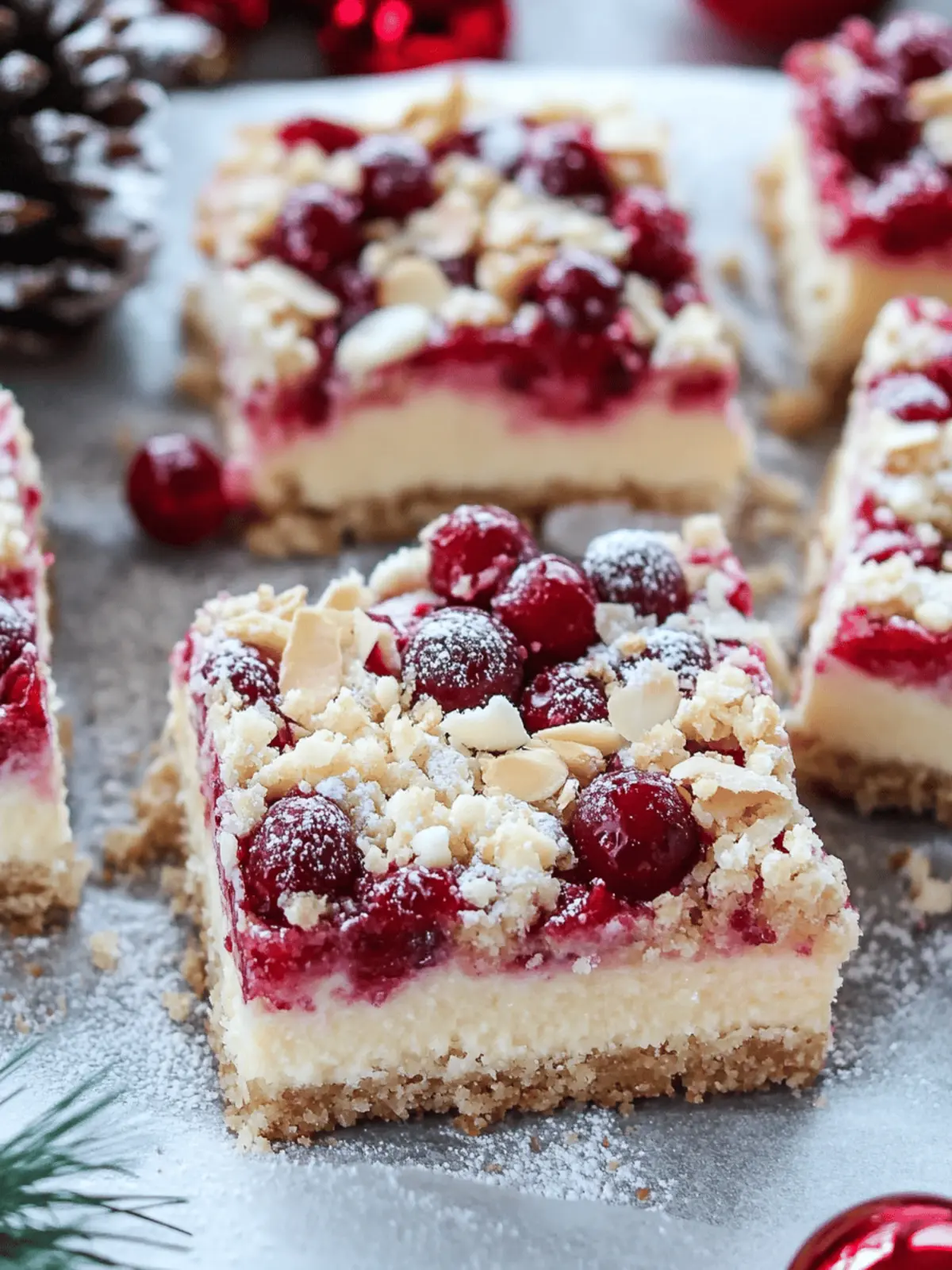 Christmas Cheesecake Bars