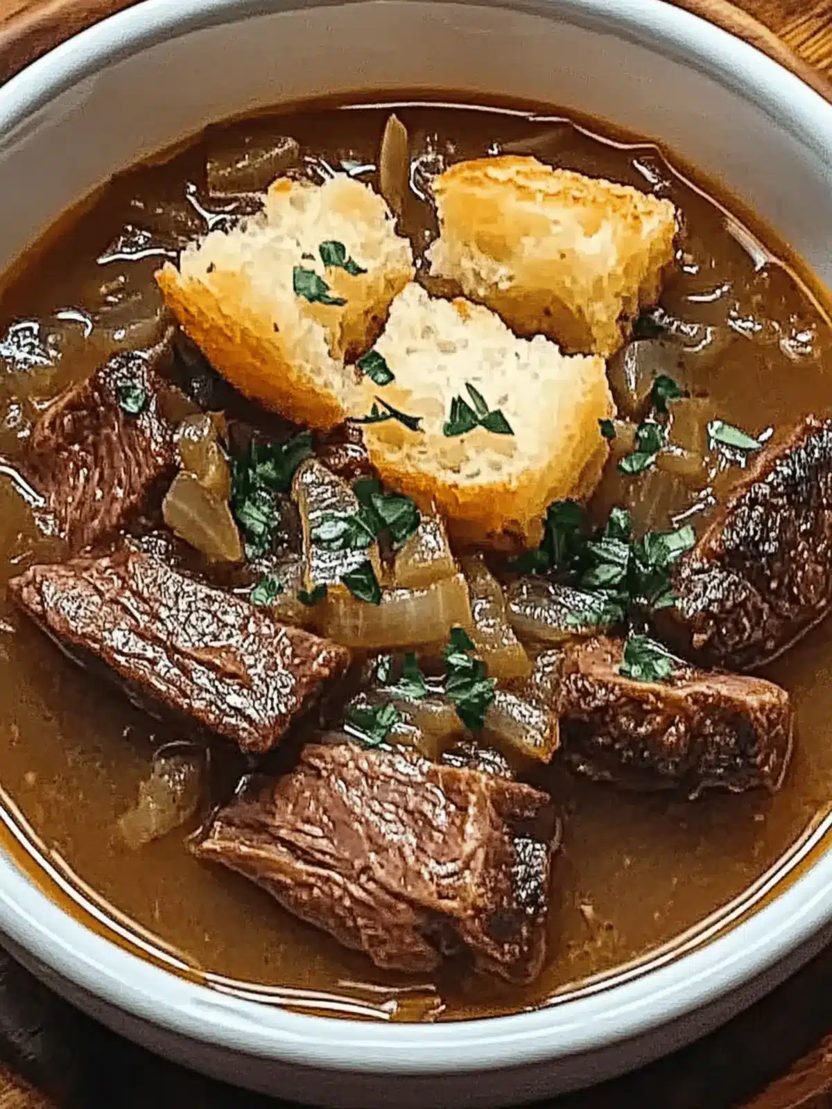 French Onion Beef Short Rib Soup