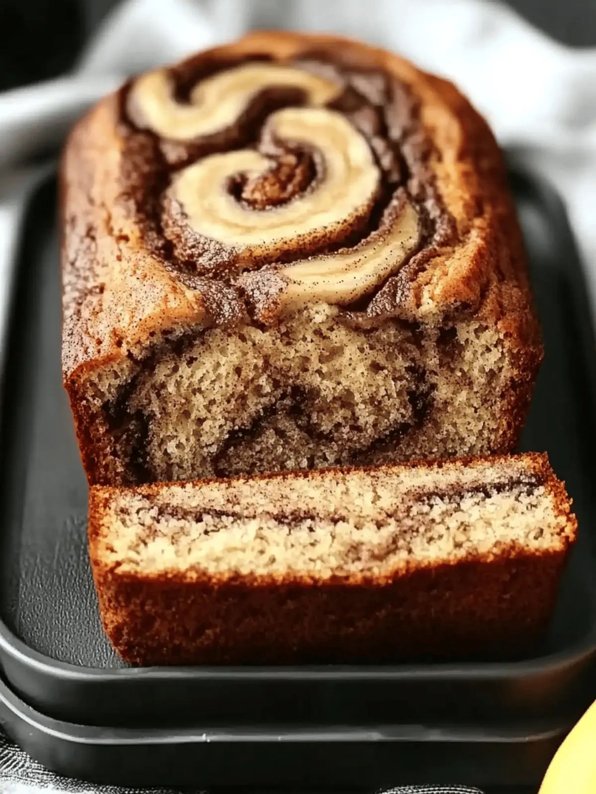 HOMEMADE Cinnamon Swirl Banana Bread