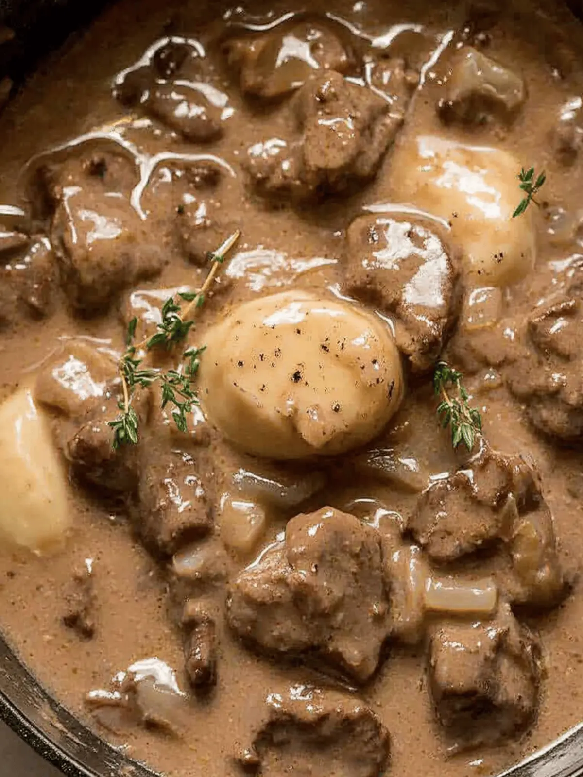 Slow Cooker Beef Stroganoff Stew