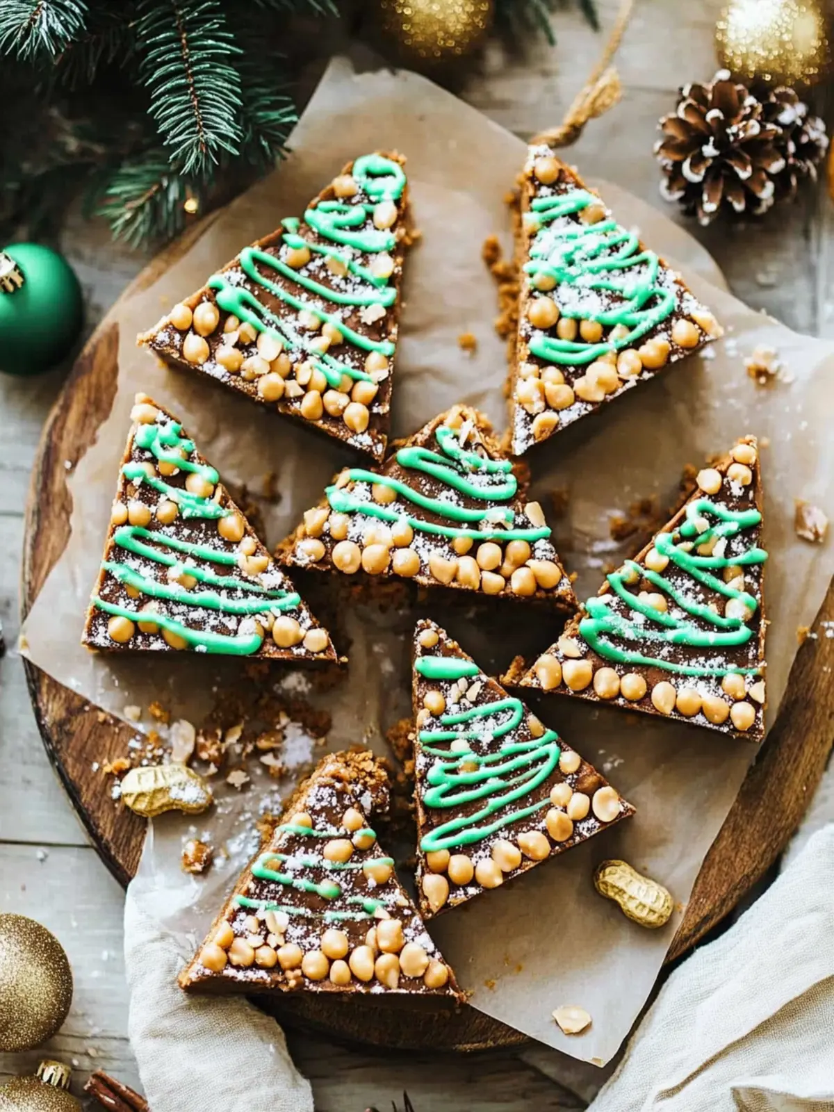 Salted Peanut Butter Christmas Trees