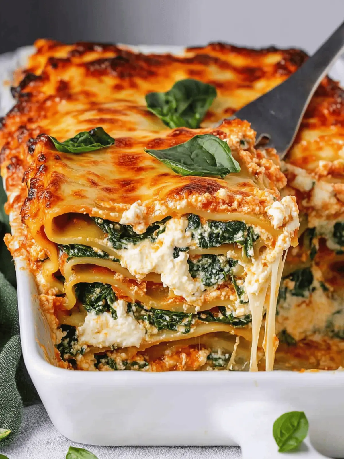 Spinach Ricotta Lasagna
