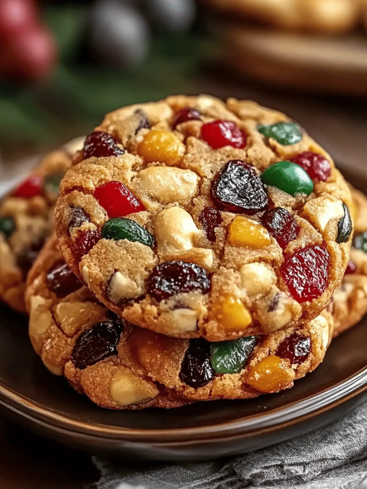 Chewy Fruitcake Cookies