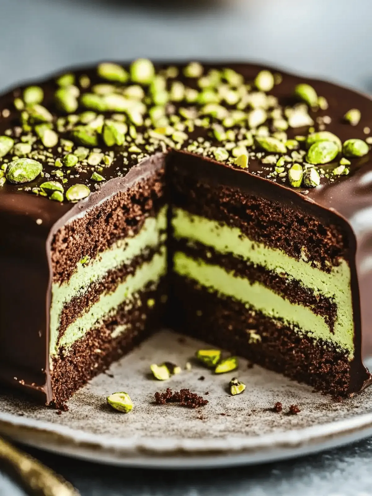 Dubai Chocolate Pistachio Bar Cake