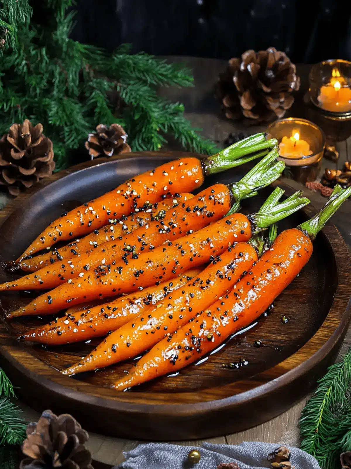 Maple Mustard Roasted Carrots