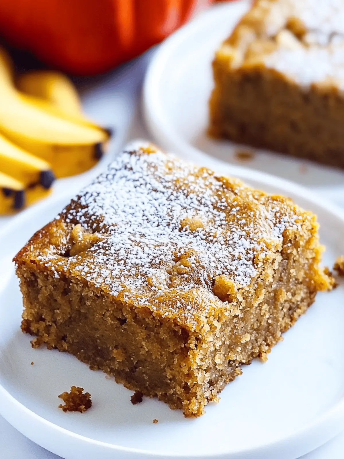 Pumpkin Banana Bread Bars