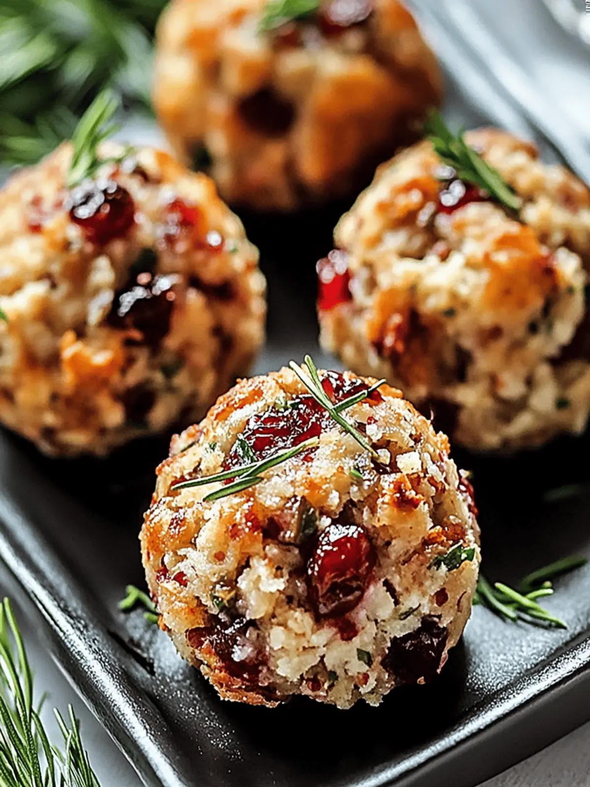 Cranberry & Turkey Stuffing Balls