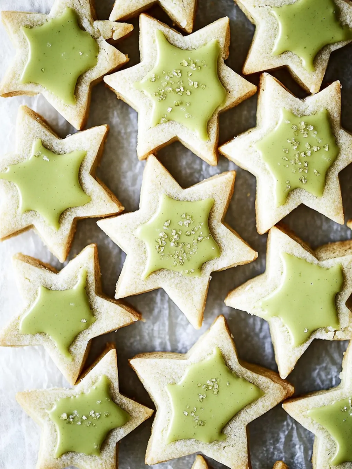 Star Cookies with Pistachio Cream