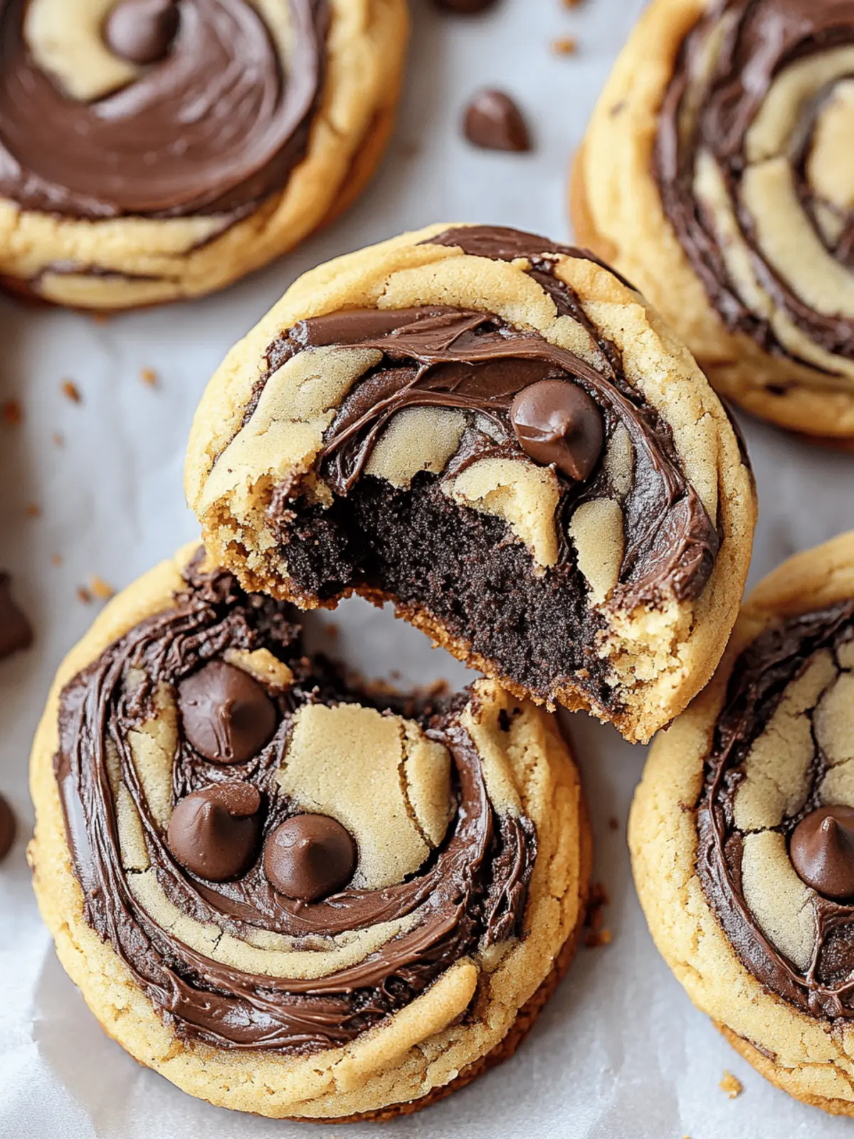 Peanut Butter Brownie Swirl Cookies
