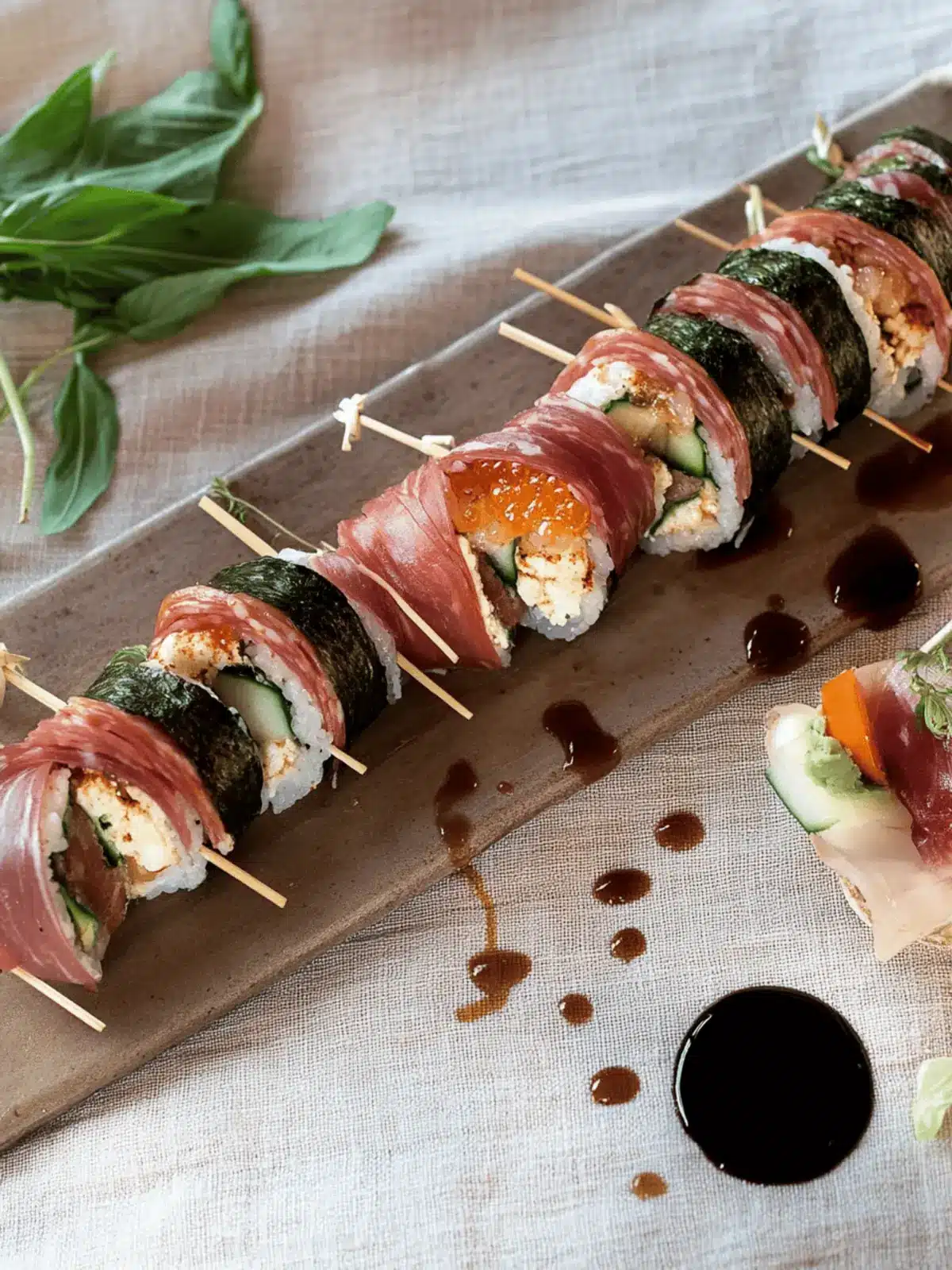 Italian Charcuterie Sushi Rolls