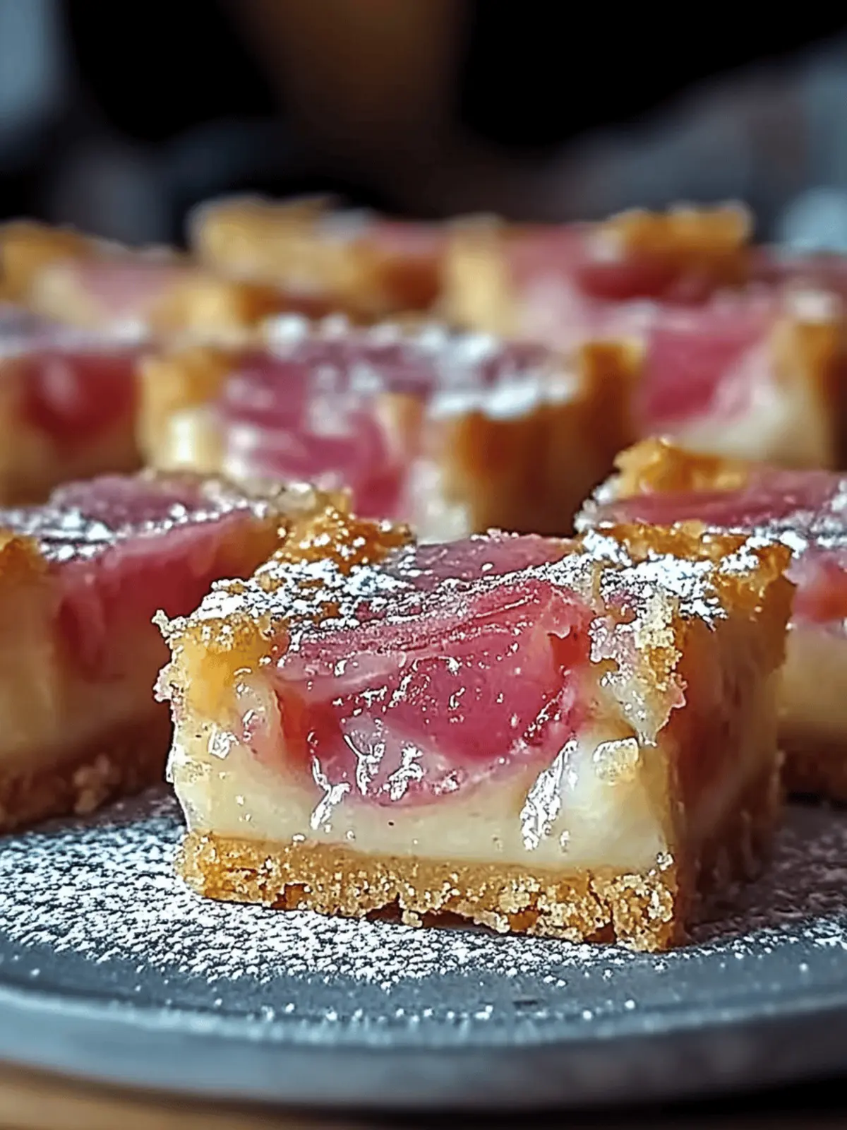 Rhubarb Custard Bars