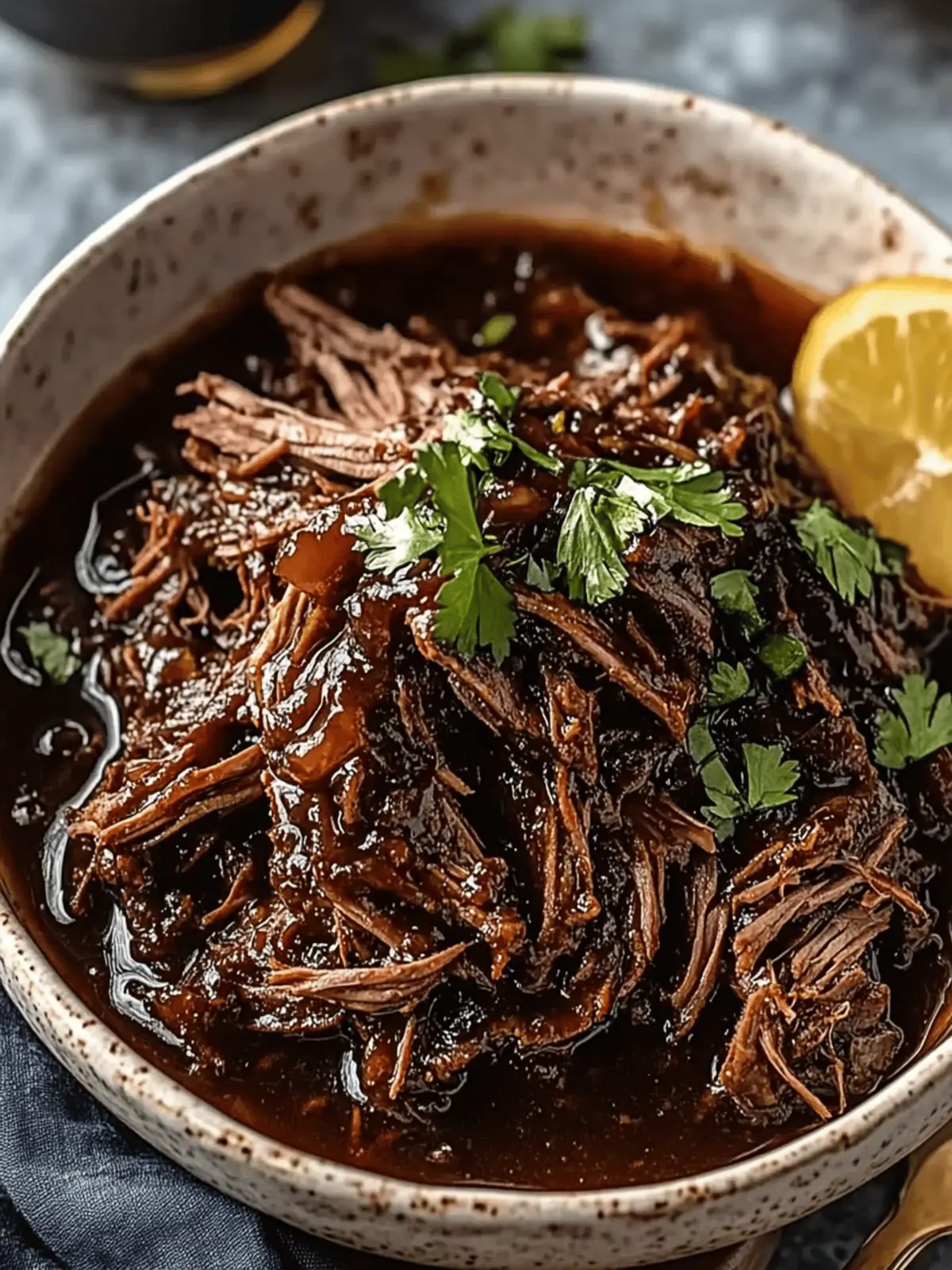 Sweet & Savory Caramelized Pulled Beef Brisket